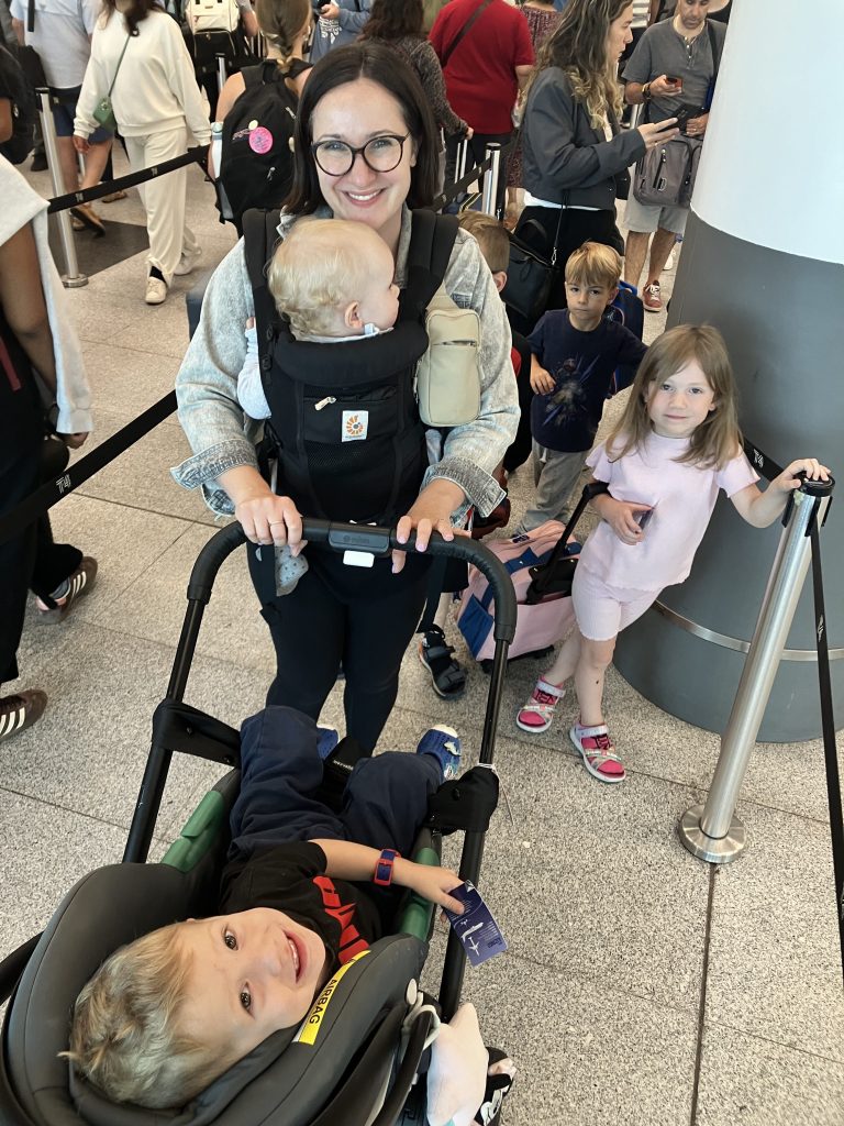 Super mom, loaded up!