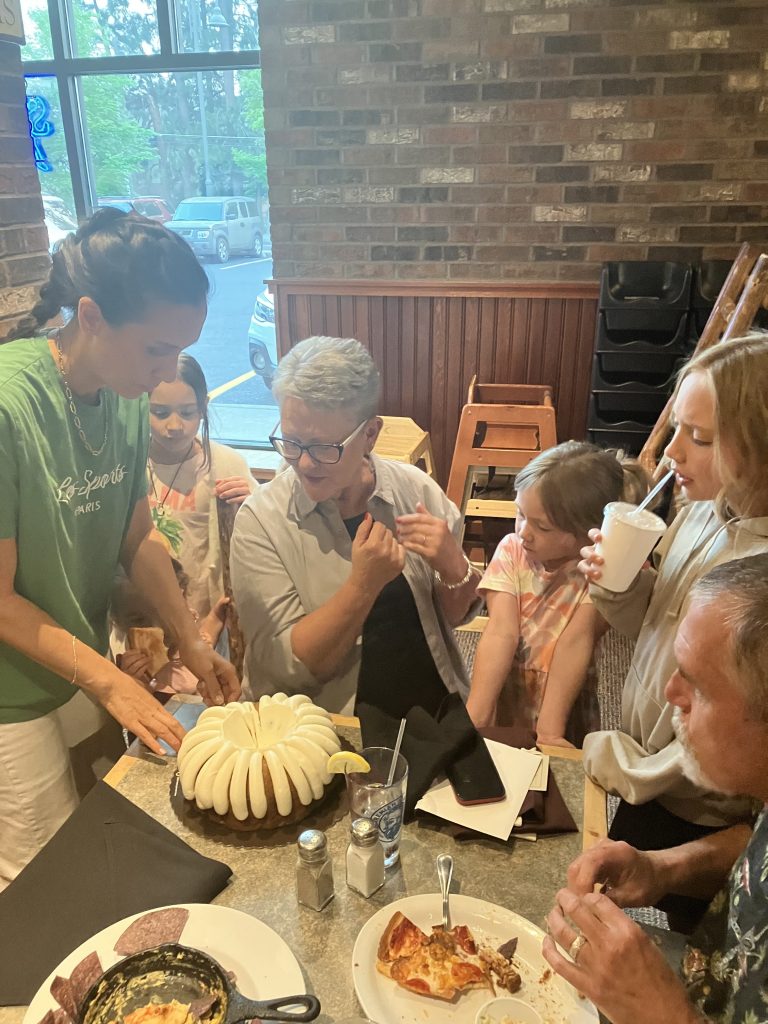 Celebrating Nana's birthday as a family