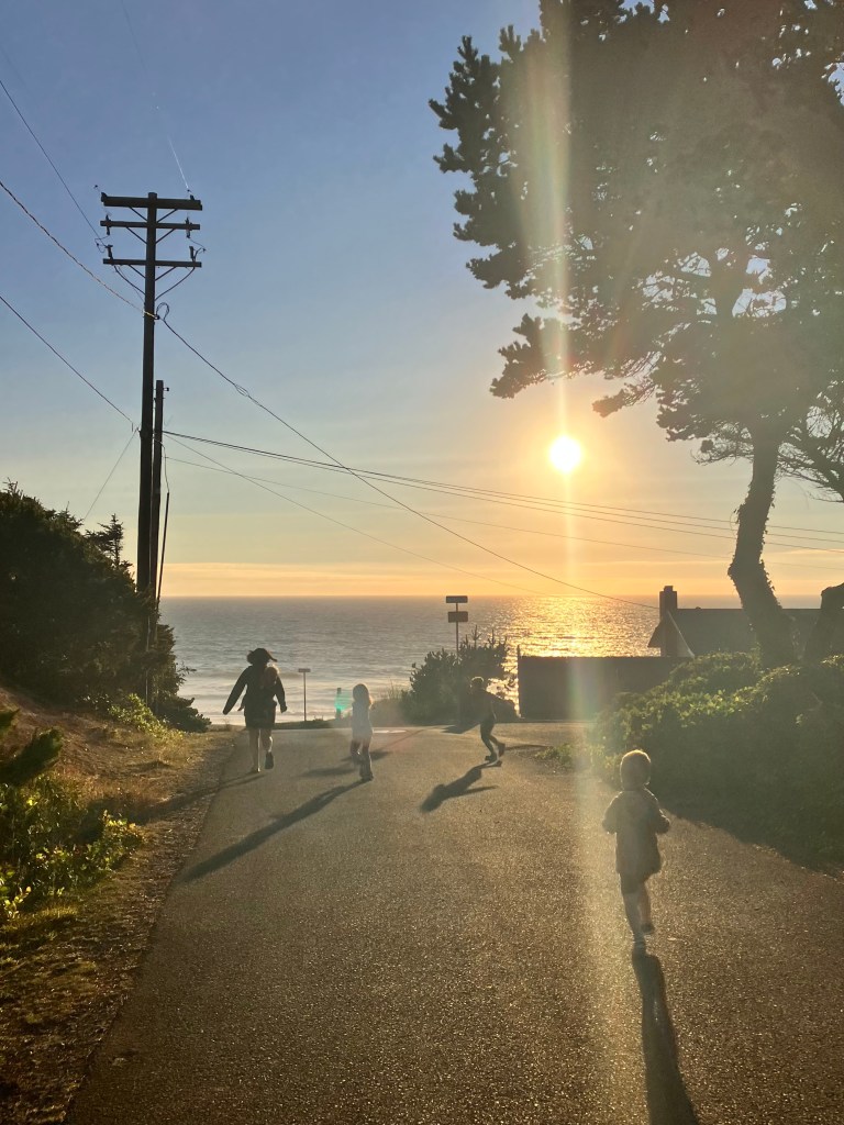 Running at first sight of the ocean!
